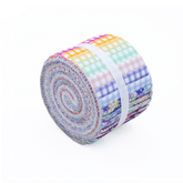 CraftsFabrics Jelly Rolls, 6,35 x 111,8 cm, Blumenmuster und Karomuster, 20 Stück, vorgeschnittener Stoff aus 100 % Baumwolle zum Quilten, Scrapbooking, Nähen, Patchwork